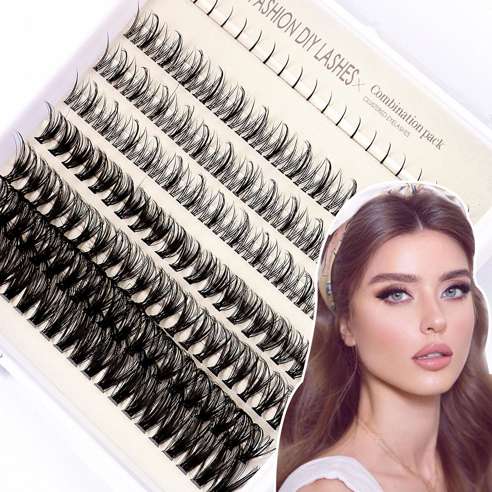 

30D 40D DIY Cluster False eyelashes Premades volume fans C D Curl Mixed 6-16mm naturl long Lashes individual Lashes extension