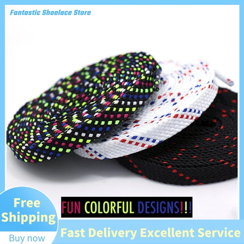

2022 New Twill Two-Tone Shoelaces Black White Athletic Sport Flat Shoelaces For Sneakers Sport Shoe Laces Unisex Shoestring