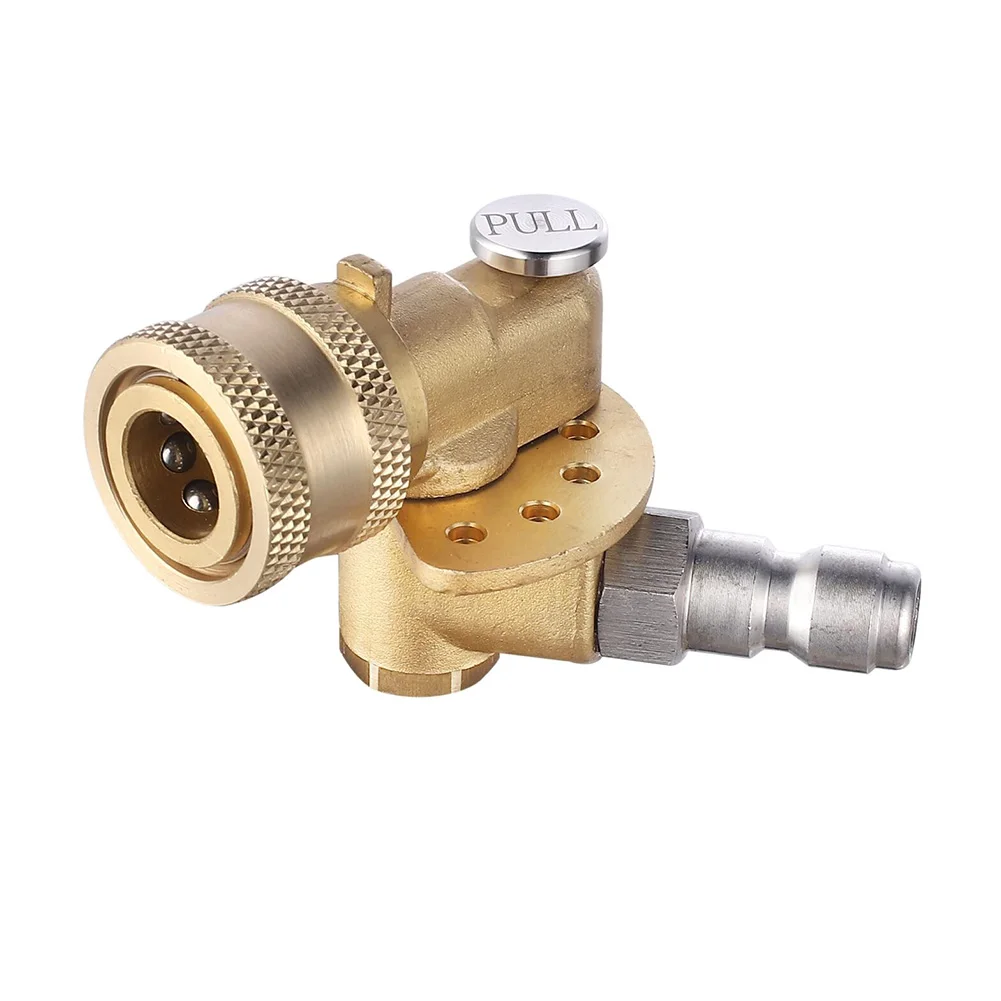 High-Quality Swivel Brass Coupler Attachment For Pressure Washer Nozzles With 5 Angle Options Ranging From 0 To 120 Degrees
High-Quality Swivel Brass Coupler Attachment For Pressure Washer Nozzles With 5 Angle Options Ranging From 0 To 120 Degrees