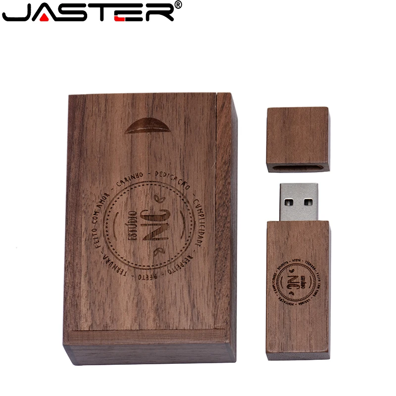 

JASTER Wooden 2.0 USB Flash Drive Pen Drives Pendrive Free Shipping Items Memory Stick 4GB 8GB 16GB 32GB 64GB Free Custom LOGO