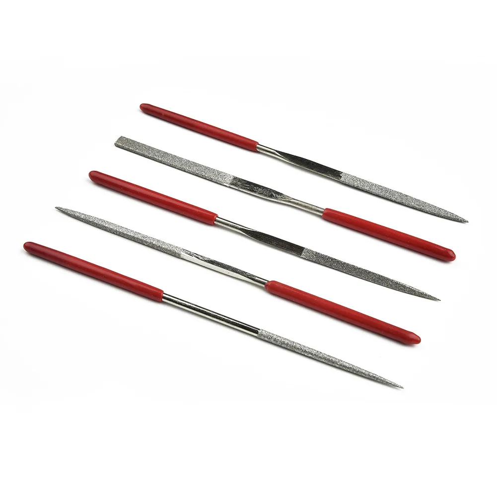 5pc Diamond File Set Plastic Handle Metal Stone Grinding Flat Diamond Needle File For Metal Jeweler Stone Polishing Wood Carving
5pc Diamond File Set Plastic Handle Metal Stone Grinding Flat Diamond Needle File For Metal Jeweler Stone Polishing Wood Carving