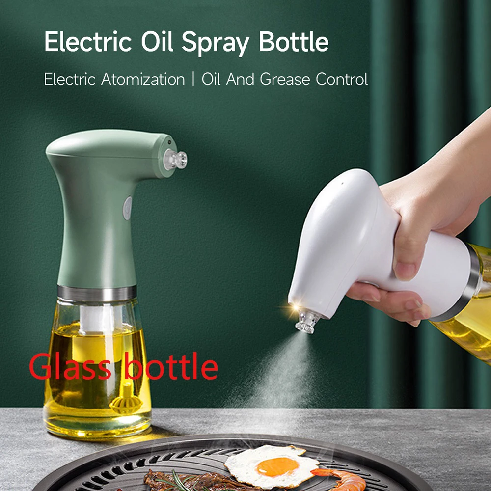 240mL Electric Oil Spray Bottle Dispenser Rechargeable Olive Oil Dispensing with LED Light Glass Bottle for BBQ Kitchen Cooking
240mL Electric Oil Spray Bottle Dispenser Rechargeable Olive Oil Dispensing with LED Light Glass Bottle for BBQ Kitchen Cooking