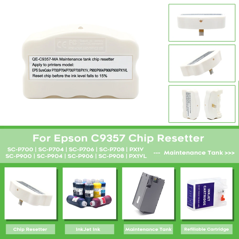 C9357 C12C935711 Waste Ink Maintenance Tank Chip Resetter For Epson SC-PX1V P700 P900 P703 P704 P706 708 P903 P904 P906 P908
C9357 C12C935711 Waste Ink Maintenance Tank Chip Resetter For Epson SC-PX1V P700 P900 P703 P704 P706 708 P903 P904 P906 P908