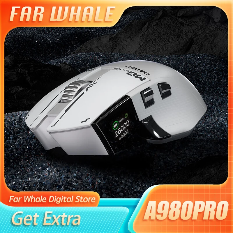 

A980 Pro Max Dareu 8Khz Mouse Paw3395 26000dpi Bluetooth Wireless Mouse E-port Gamer Mice Lightweight Office Gaming Mice