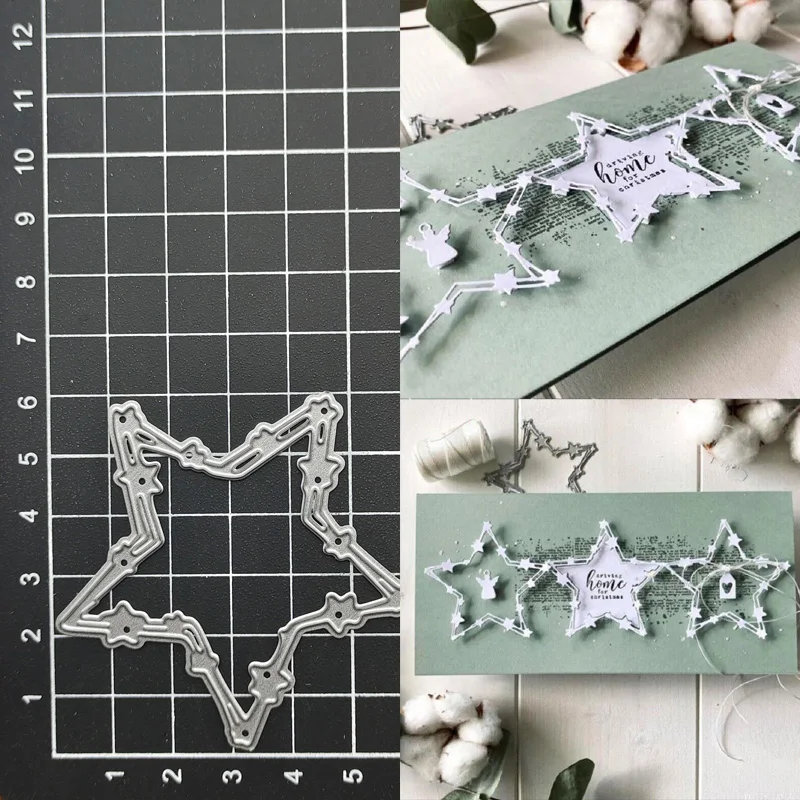 Stars Frame Cutting Dies Cut Stencils Card Paper Craft DIY Template Metal Cutting Dies Album Embossing Scrapbooking
Stars Frame Cutting Dies Cut Stencils Card Paper Craft DIY Template Metal Cutting Dies Album Embossing Scrapbooking