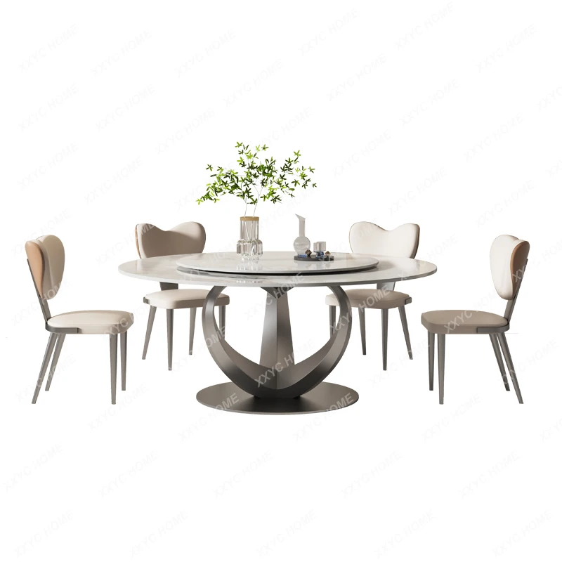 Каменная тарелка, обеденный стол, Современная Минималистичная дизайнерская модель, роскошный бытовой мраморный круглый обеденный стол с поворотным механизмом 
Каменная тарелка, обеденный стол, Современная Минималистичная дизайнерская модель, роскошный бытовой мраморный круглый обеденный стол с поворотным механизмом