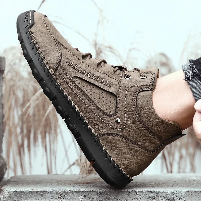 Fashion Classic Genuine Leather Winter Boots for Men Outdoor Shoes for Mountain Trekking Warm Handmade Retro Boot Leisure Hiking
Fashion Classic Genuine Leather Winter Boots for Men Outdoor Shoes for Mountain Trekking Warm Handmade Retro Boot Leisure Hiking