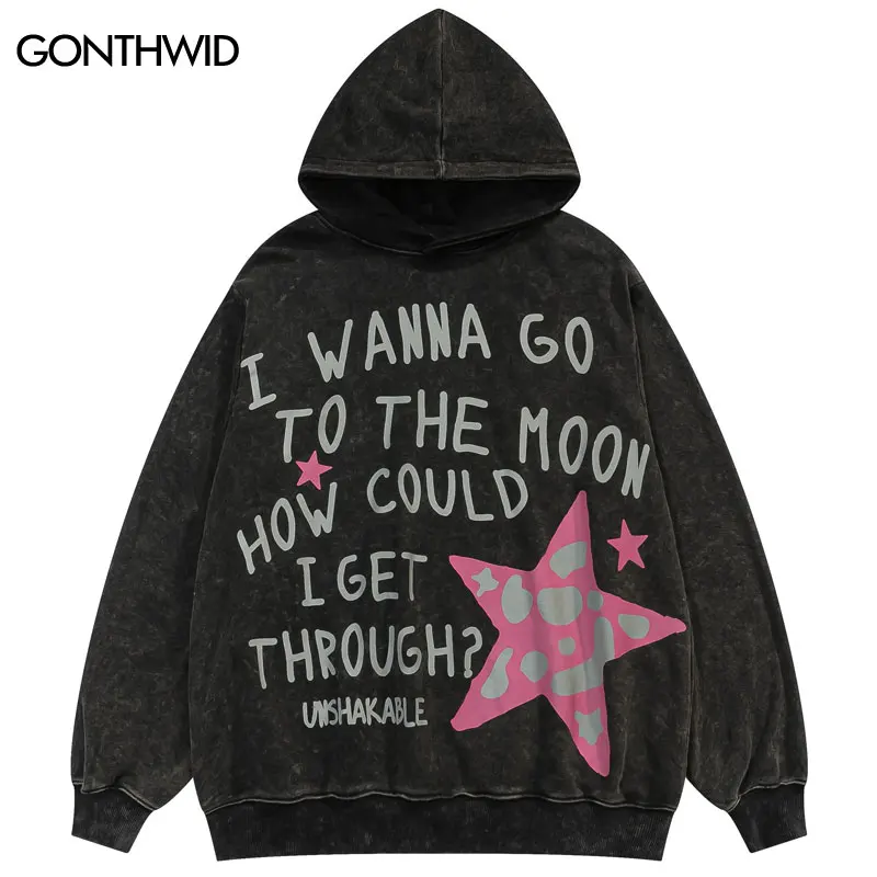 Vintage Hoodies Y2K Hip Hop Letter Star Graphic Print Punk Washed Hooded Sweatshirt Streetwear Men 2023 Fashion Loose Pullover
Vintage Hoodies Y2K Hip Hop Letter Star Graphic Print Punk Washed Hooded Sweatshirt Streetwear Men 2023 Fashion Loose Pullover