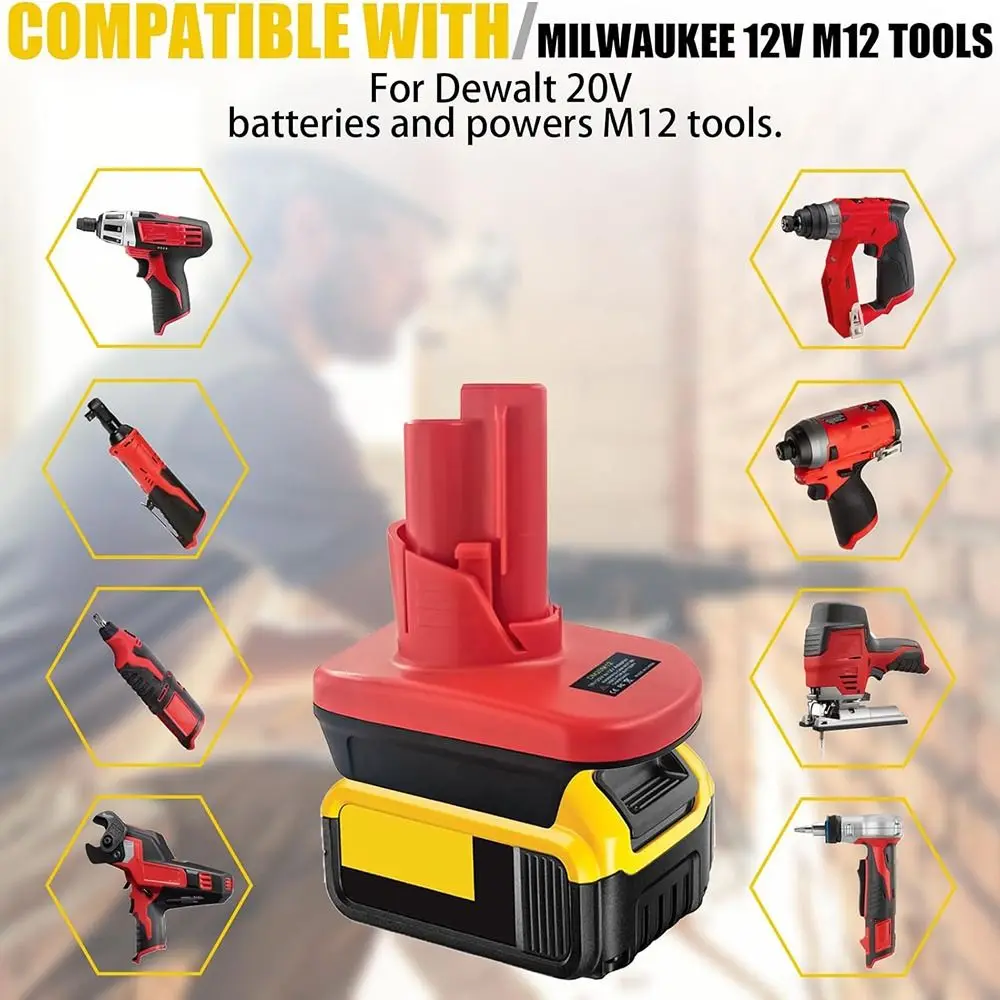 Power Tools Battery Adapter Replacement Universal 18V to 12V Power Adapter Durable Li-on Battery Converter
Power Tools Battery Adapter Replacement Universal 18V to 12V Power Adapter Durable Li-on Battery Converter