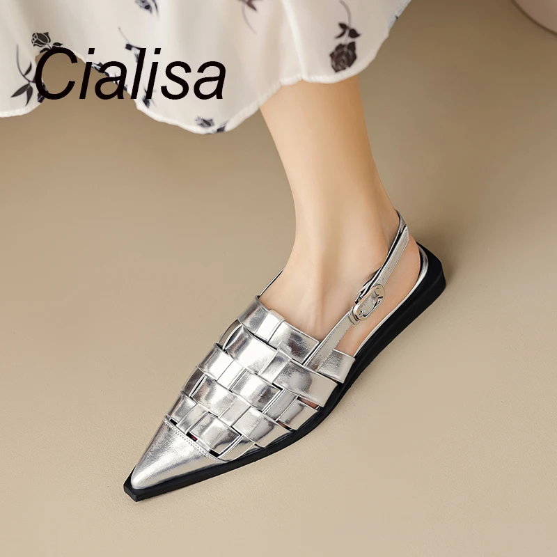 Cialisa Silver Black Sandals Genuine Leather Women Shoes 2023 Summer Pointed Toe Daily Flats Comfortable Handmade Dress Sandal
Cialisa Silver Black Sandals Genuine Leather Women Shoes 2023 Summer Pointed Toe Daily Flats Comfortable Handmade Dress Sandal