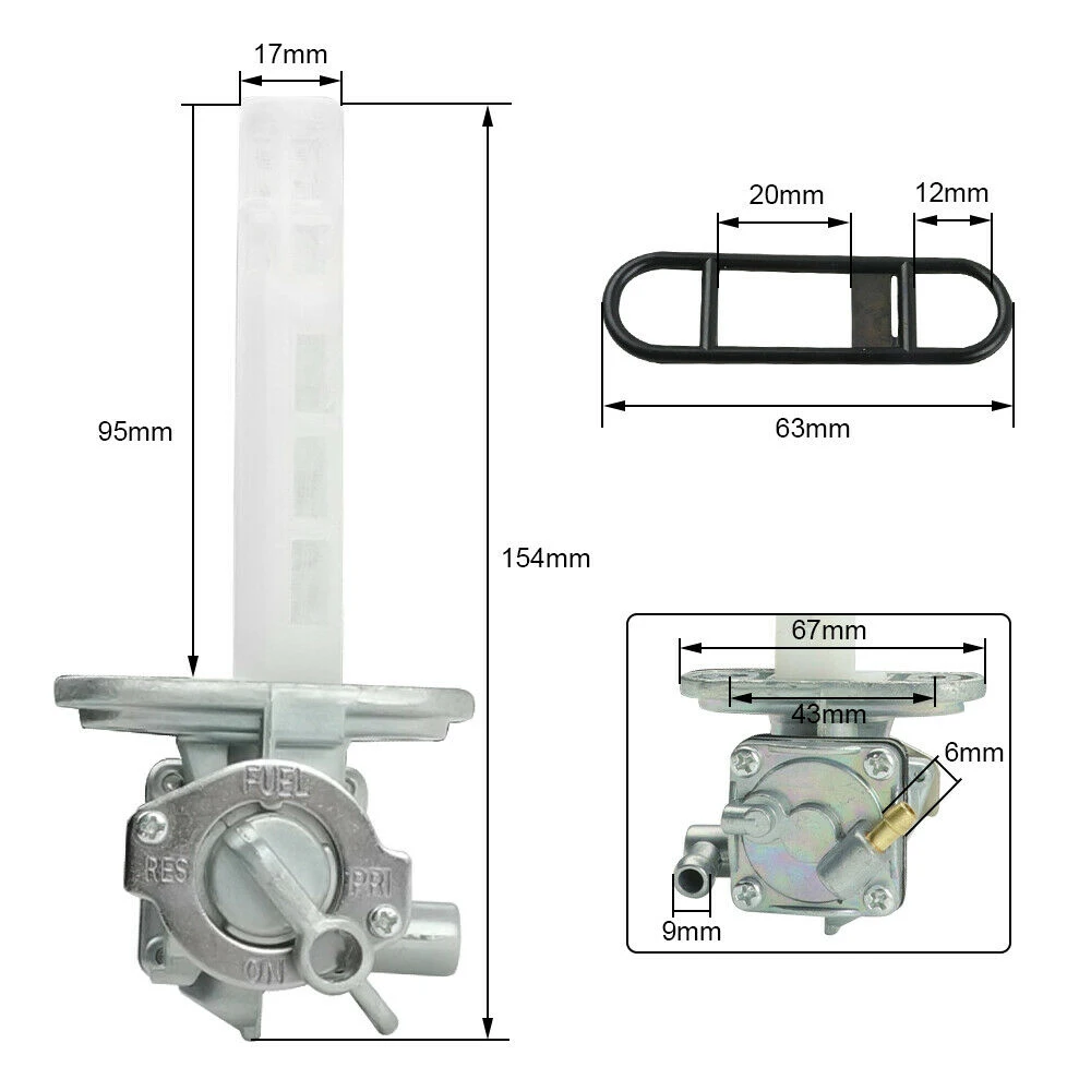 1pcs Fuel Petcock Valve Fuel Shut Off Valve For Suzuki GSXR1100 GSXR600W GSXR 750 Fuel Petcock Assembly 44300-28A02 /44300-45371
1pcs Fuel Petcock Valve Fuel Shut Off Valve For Suzuki GSXR1100 GSXR600W GSXR 750 Fuel Petcock Assembly 44300-28A02 /44300-45371