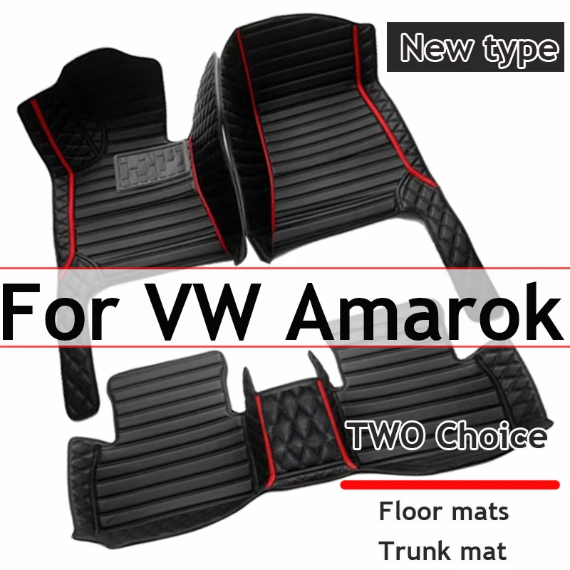 

Car Mats For Volkswagen VW Amarok 2010~2022 Floor Rug Auto Interior Parts Carpet Pad Luxury Leather Mat Full Set Car Accessories