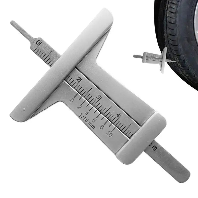 

Tread Depth Gauge Stainless Steel Tire Thread Measuring Gauge Meter Caliper Measure Tool Caliper Tread Depth Gauge For vehicles