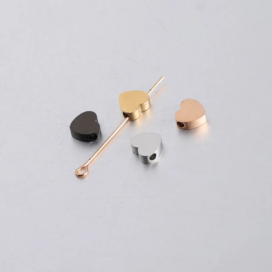 5Pcs 8mm Stainless Steel Heart Beads Black Rose Plated Gold Spacer Beads for DIY Jewelry Findings Hadmade Bracelet Wholesale
5Pcs 8mm Stainless Steel Heart Beads Black Rose Plated Gold Spacer Beads for DIY Jewelry Findings Hadmade Bracelet Wholesale