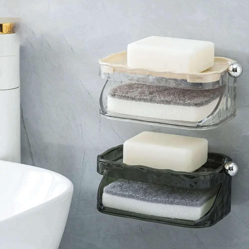 

Дренажный ящик для мыла, пластиковая двухслойная полка для ванной комнаты, настенное крепление на присоске, мыльница, ванная комната