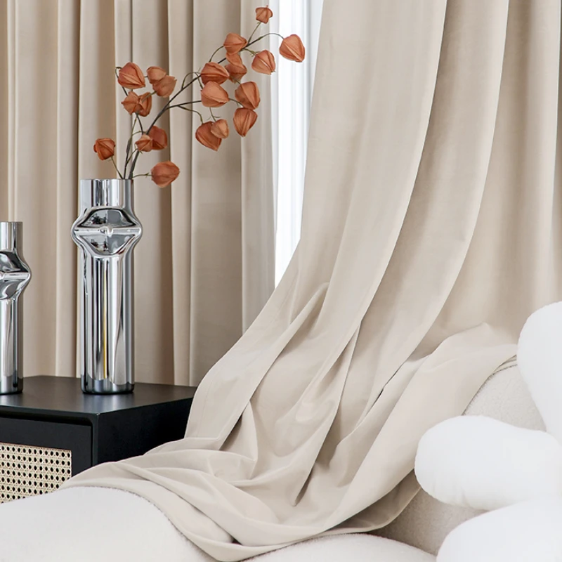 Nordic Curtains for Living Dining Room Bedroom Custom Modern Flannel High-end Luxury Velvet Beige French Window Curtain Decor
Nordic Curtains for Living Dining Room Bedroom Custom Modern Flannel High-end Luxury Velvet Beige French Window Curtain Decor