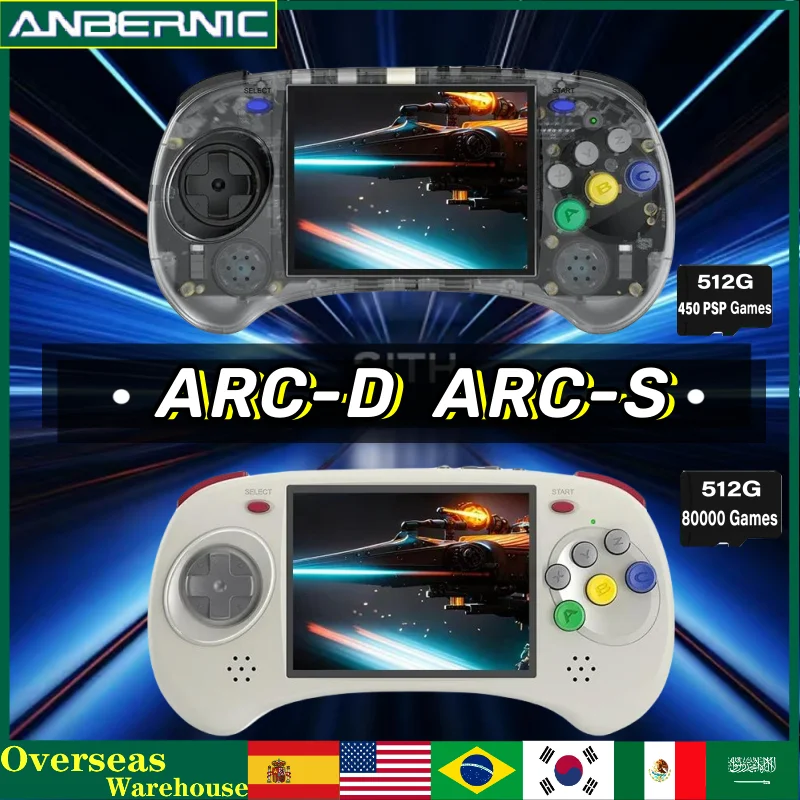 

PSP ANBERNIC RG ARC-D RG ARC-S Touch Screen Handheld Game Players Android 11 Linux Dual OS Portable Video Game Console Kid Gifts