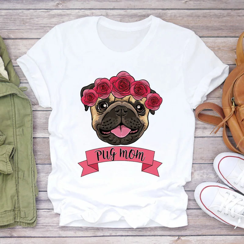 Women Tshirt 2022 Graphic PUG MOM Dog Cartoon Kawaii Pet Sweet T shirt Lady Fashion Animal 90s Clothes Print Tops Female T-shirt
Women Tshirt 2022 Graphic PUG MOM Dog Cartoon Kawaii Pet Sweet T shirt Lady Fashion Animal 90s Clothes Print Tops Female T-shirt