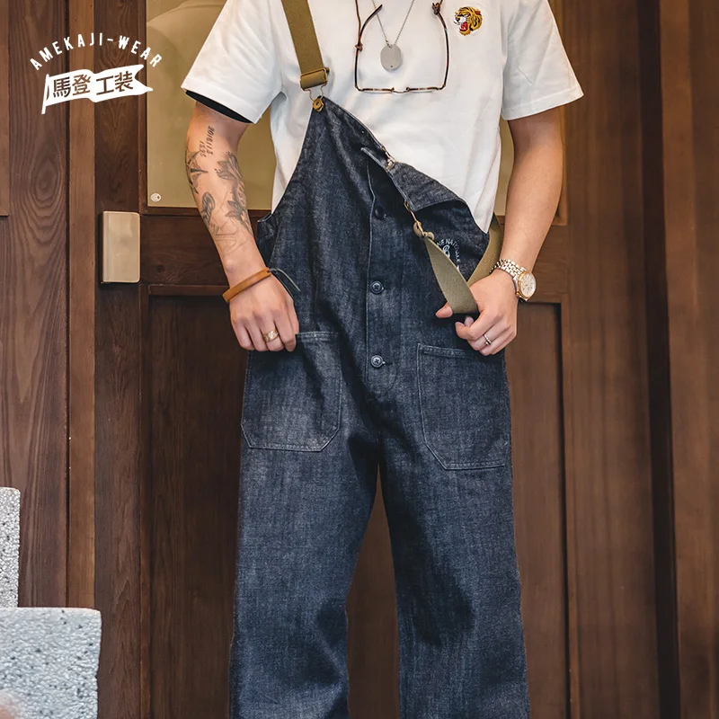 Denim Jumpsuit for Men American Vintage Navy Overalls Spring Autumn Original Straight Leg Jeans Male Fashion Trend Cargo Pants
Denim Jumpsuit for Men American Vintage Navy Overalls Spring Autumn Original Straight Leg Jeans Male Fashion Trend Cargo Pants