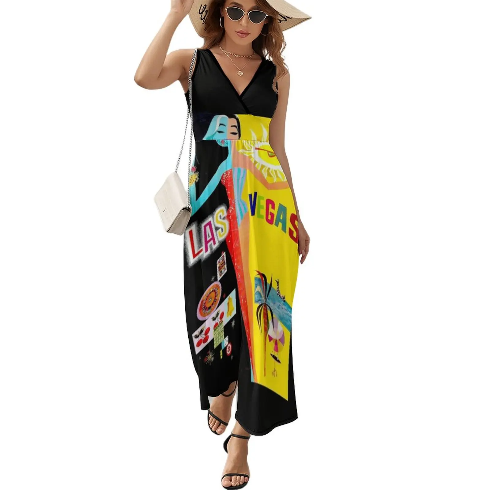 LAS VEGAS : Vintage TWA Advertising Tourism Print Sleeveless Dress loose women's dress dress party night
LAS VEGAS : Vintage TWA Advertising Tourism Print Sleeveless Dress loose women's dress dress party night