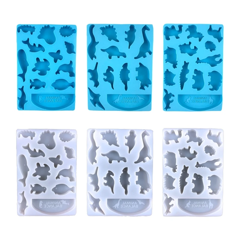 Animals Silicone Mold Lovely Cartoon Animal Jenga Dinosaur Baking Kids Creativity DIY 87HB |