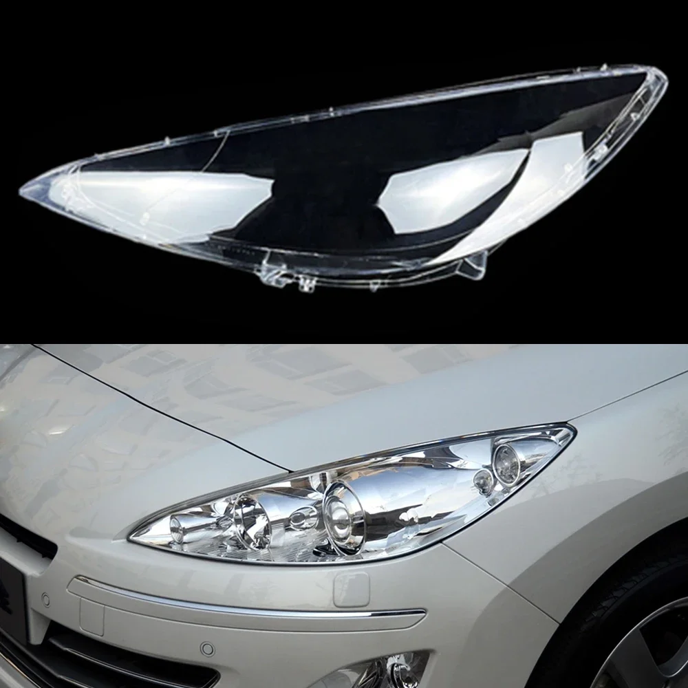 

For Peugeot 408 2010 2011 2012 2013 Car Glass Lamp Headlamp Lampcover Shell Auto Transparent Lampshade Caps Headlight Lens Cover