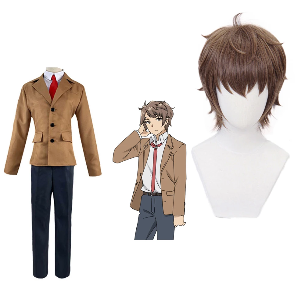 Rascal Does Not Dream of Bunny Girl Senpai Mens Azusagawa Sakuta Cosplay Costumes Azusagawa Sakuta Brown Styled Wigs
Rascal Does Not Dream of Bunny Girl Senpai Mens Azusagawa Sakuta Cosplay Costumes Azusagawa Sakuta Brown Styled Wigs