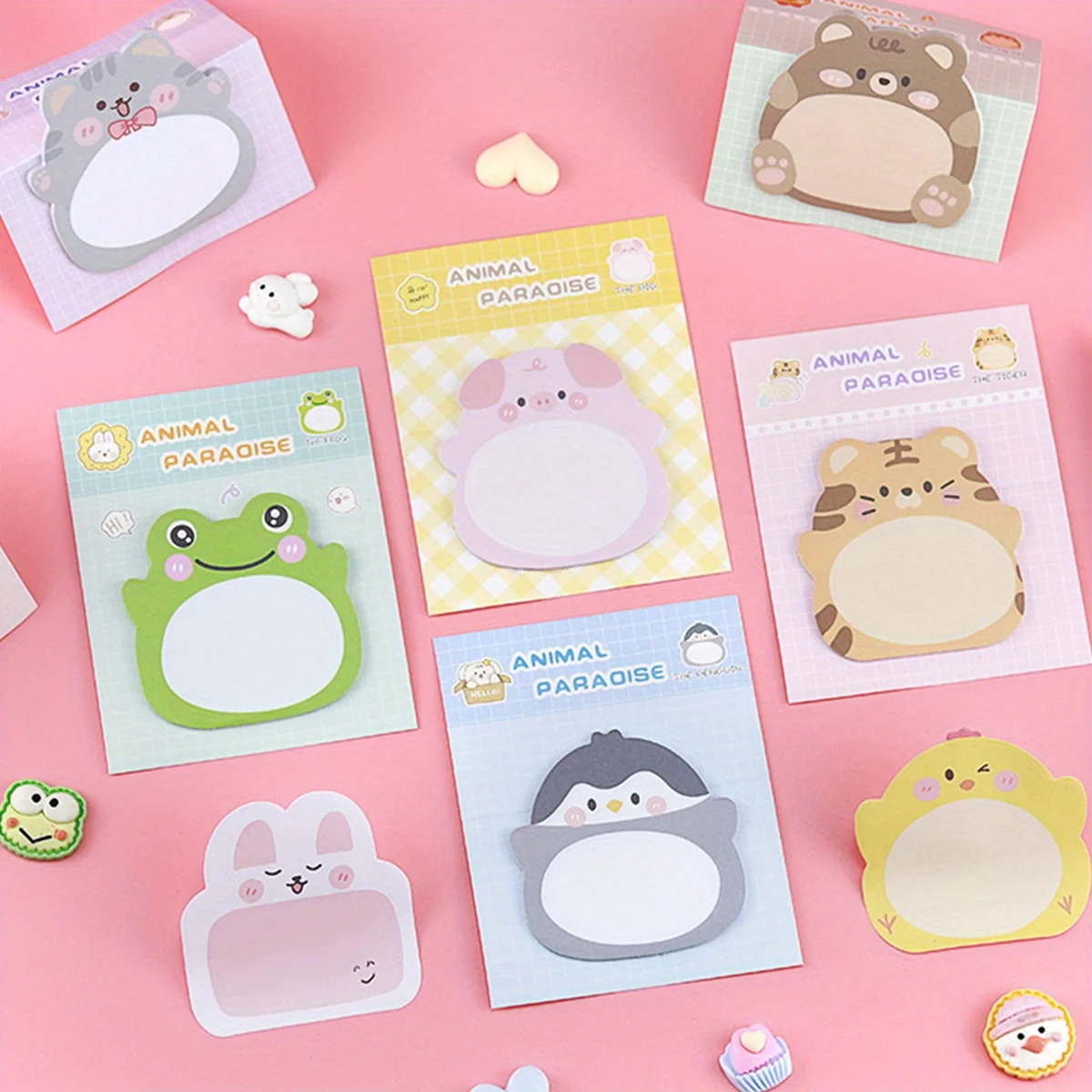 8Pcs/Lot Cute Cartoon Animal Sticker Note Sticky Creative Tiger Bear Rabbit Cat Stand Message Memo Pad Office School Stationery
8Pcs/Lot Cute Cartoon Animal Sticker Note Sticky Creative Tiger Bear Rabbit Cat Stand Message Memo Pad Office School Stationery