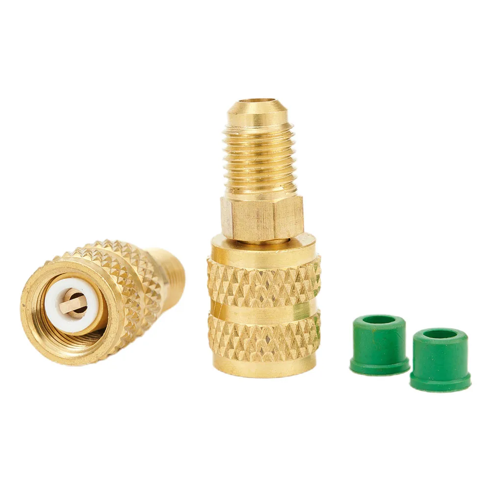 2pcs Brass R410a Adapters Female 5/16\\\\\\\" SAE Male 1/4\\\\\\\" SAE For Refrigerant R22 Adapter Connection Adapter Part Tool
2pcs Brass R410a Adapters Female 5/16\\\\\\\" SAE Male 1/4\\\\\\\" SAE For Refrigerant R22 Adapter Connection Adapter Part Tool