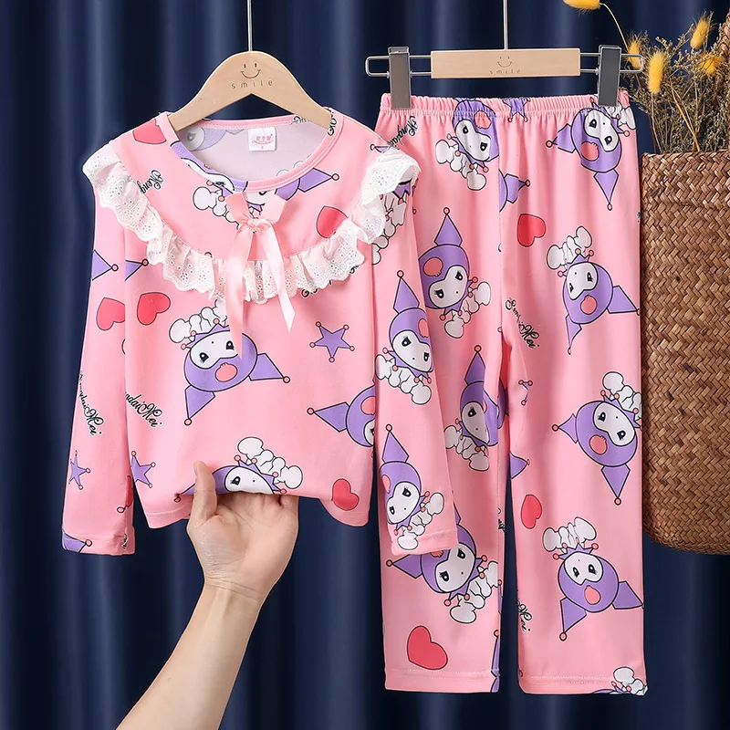 Spring and Autumn Kids Pajamas Set Kawaii Sanrioed Kuromi Girl Long Sleeve Pants Pajamas Cute Anime Cartoon Kids Homewear Gift
Spring and Autumn Kids Pajamas Set Kawaii Sanrioed Kuromi Girl Long Sleeve Pants Pajamas Cute Anime Cartoon Kids Homewear Gift
