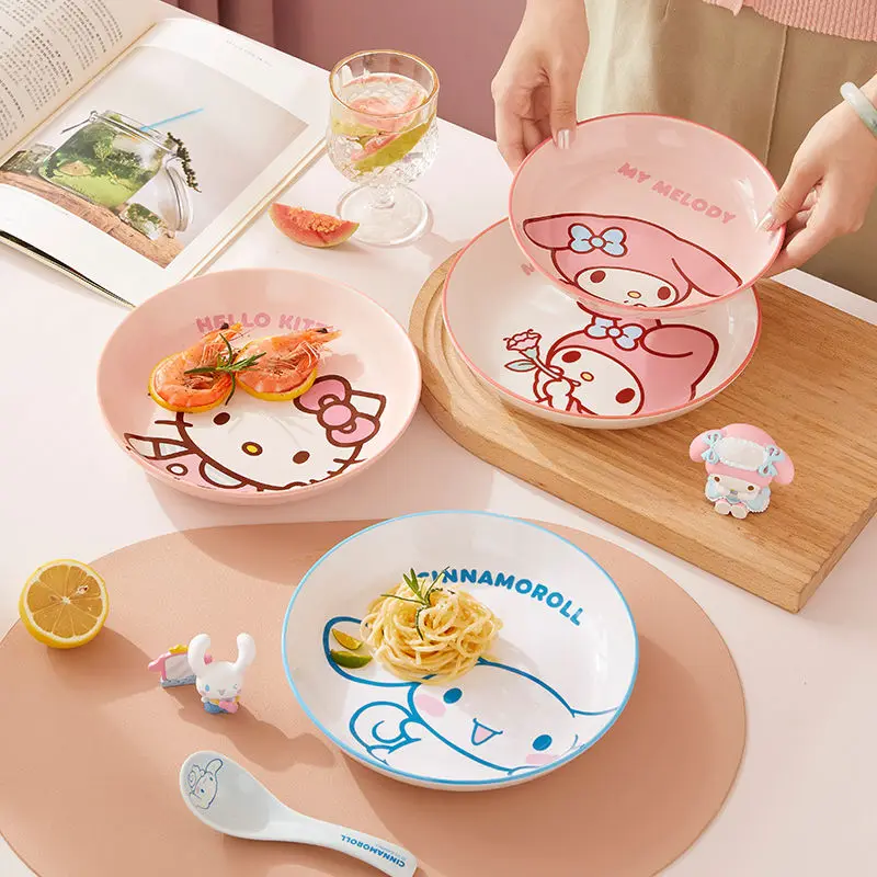 Cute Sanrio Hello Kittys Kawaii Plate Cinnamoroll My Melody Cartoon Anime Kitchen Student Ceramic Plate Girls Christmas Gifts
Cute Sanrio Hello Kittys Kawaii Plate Cinnamoroll My Melody Cartoon Anime Kitchen Student Ceramic Plate Girls Christmas Gifts