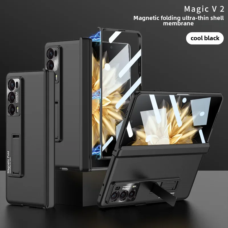 حافظة هاتف Honor Magic V2 رفيعة للغاية غير لامعة بمشبك مغناطيسي وحامل بسيط وعصري متوافق مع هاتف Huawei V2 47 حافظة هاتف Honor Magic V2 رفيعة للغاية غير لامعة بمشبك مغناطيسي وحامل بسيط وعصري متوافق مع هاتف Huawei V2