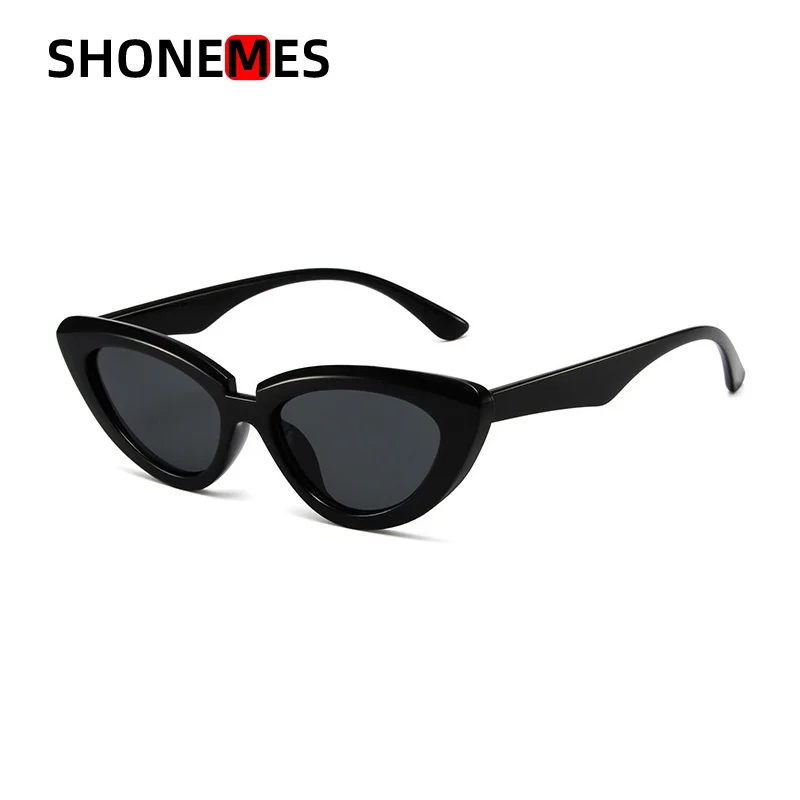 Женские солнцезащитные очки в стиле ретро ShoneMes, уличные толстые солнцезащитные очки кошачий глаз с защитой UV400, черная, черепаха, оливковый, зеленый цвет