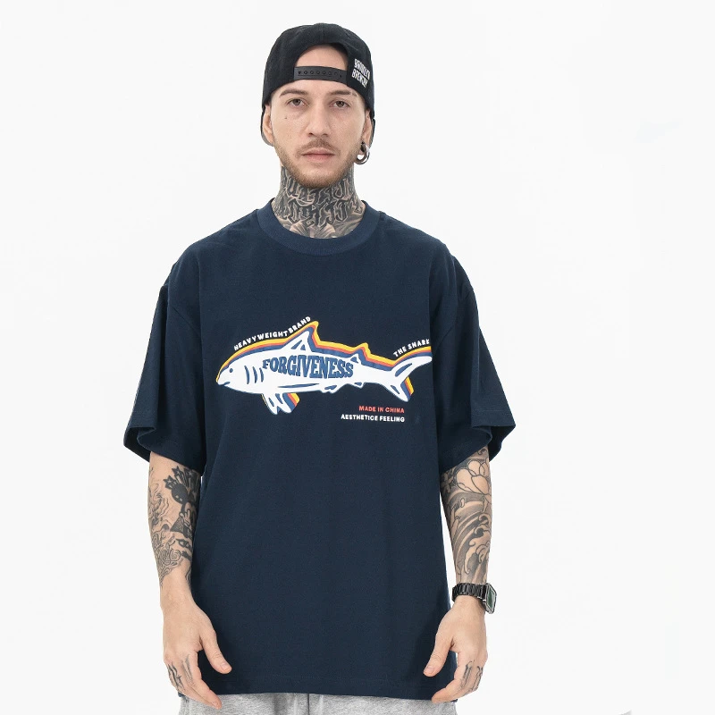 Мужская футболка с короткими рукавами, свободная повседневная футболка с принтом в виде букв акулы в стиле ретро, лето 2023
Мужская футболка с короткими рукавами, свободная повседневная футболка с принтом в виде букв акулы в стиле ретро, лето 2023