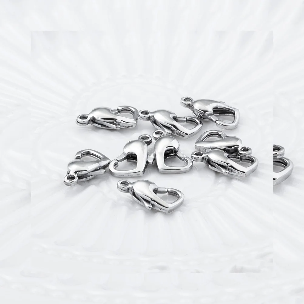 10 Pcs Stainless Steel Heart Buckle Pearl Necklace Choker Clasps and Closures Drop DIY Jewelry Fastener Hook Bracelet Connector
10 Pcs Stainless Steel Heart Buckle Pearl Necklace Choker Clasps and Closures Drop DIY Jewelry Fastener Hook Bracelet Connector