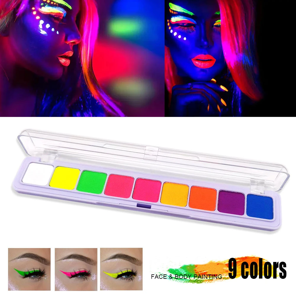 9-Color Water-Soluble Body Painting Pigment Easter Manual Stage Makeup Studio Solid Pigment Quick Qrying Glow In Dark Pigment
9-Color Water-Soluble Body Painting Pigment Easter Manual Stage Makeup Studio Solid Pigment Quick Qrying Glow In Dark Pigment
