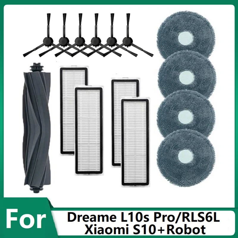 15PCS For Dreame L10S Pro/RLS6L / Xiaomi S10+Robot Replacement Spare Parts Vacuum Cleaner Roller Side Brush Filter Mop Cloth
15PCS For Dreame L10S Pro/RLS6L / Xiaomi S10+Robot Replacement Spare Parts Vacuum Cleaner Roller Side Brush Filter Mop Cloth