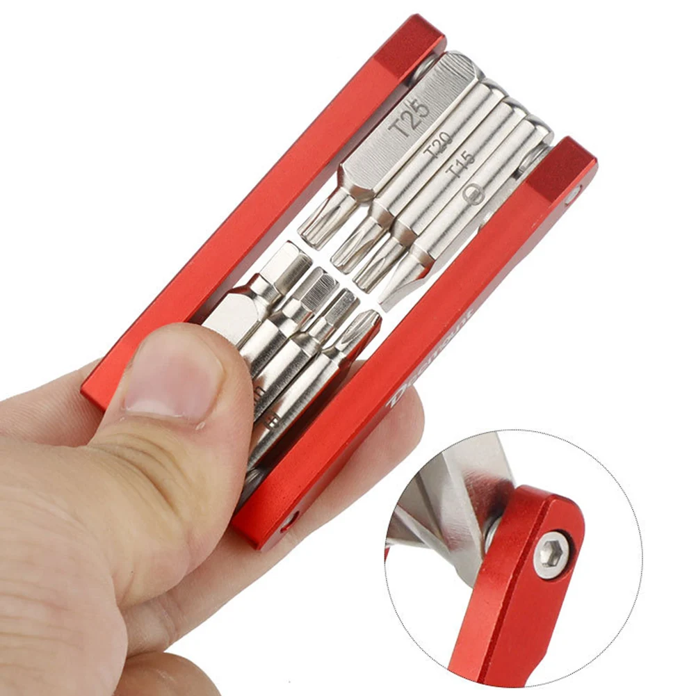 9 Functions In 1 Multi Tool T25/T20/T15 Cross/Flat Spanner Cycling Repair Tool Ratchet Socket Wrench Set Multi-function Spanner
9 Functions In 1 Multi Tool T25/T20/T15 Cross/Flat Spanner Cycling Repair Tool Ratchet Socket Wrench Set Multi-function Spanner