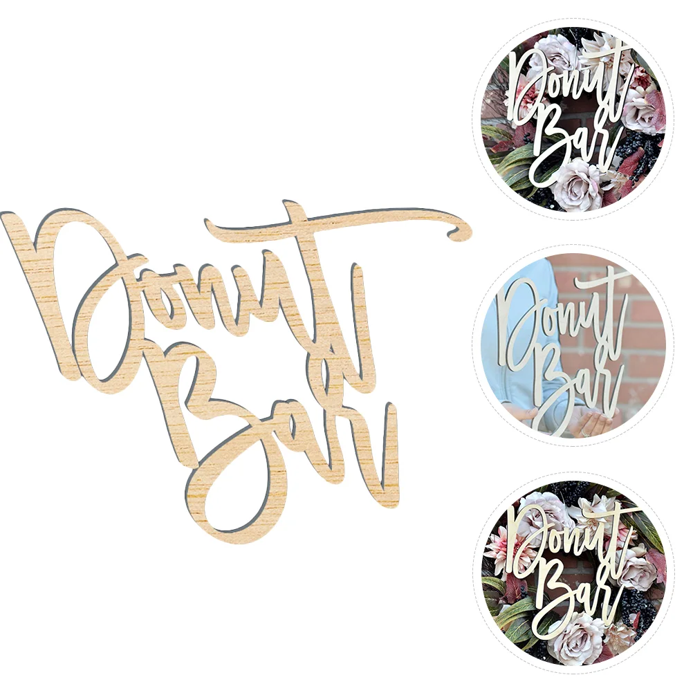 Wood Donut Bar Sign Cutouts Donuts Letter Hanging Signs DIY Block Words Decorative Wreath Decoration
Wood Donut Bar Sign Cutouts Donuts Letter Hanging Signs DIY Block Words Decorative Wreath Decoration