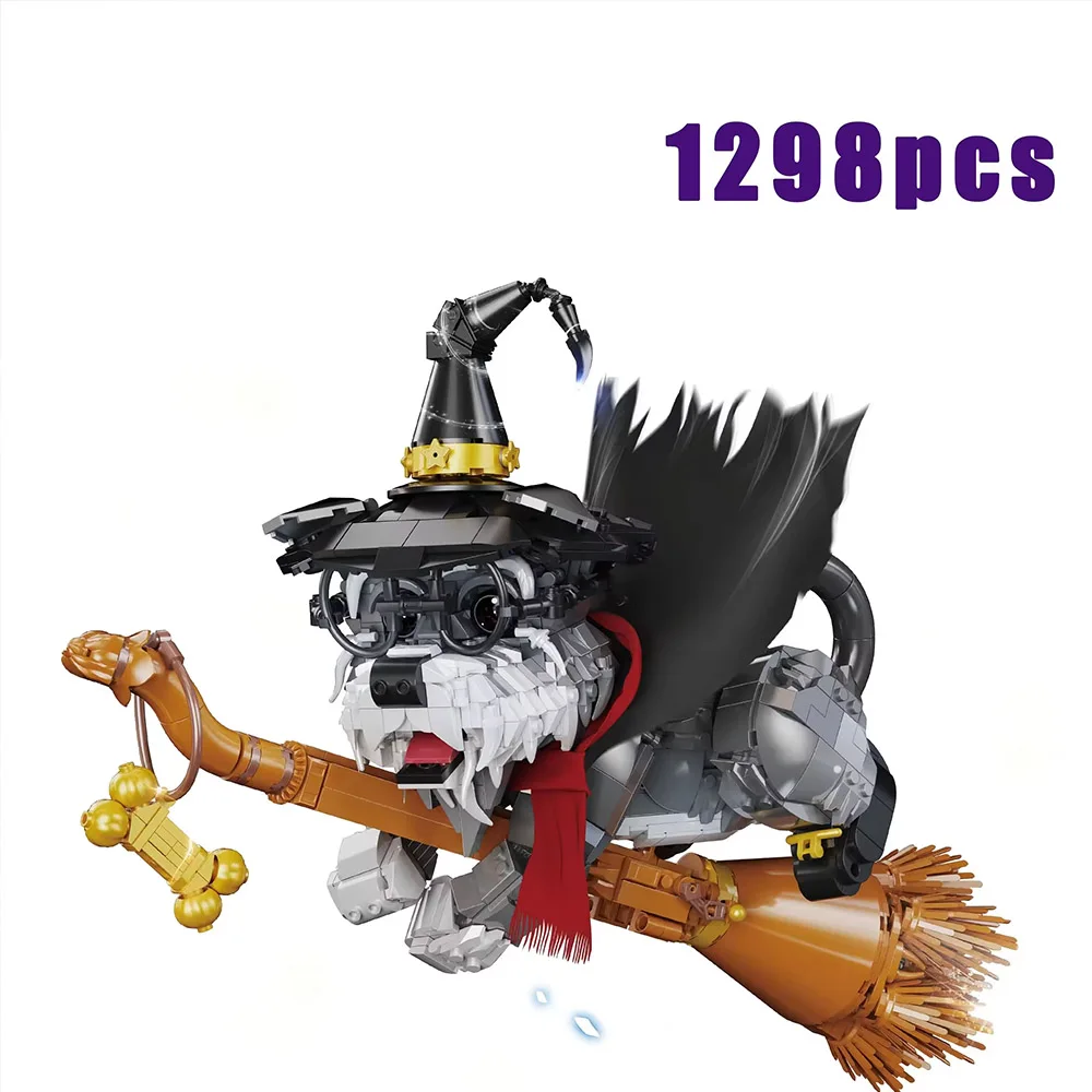 Creative 1298pcs MOC Magic Dog Building Block Magic School Wizardry Pet Anime Cartoon Animal Assemble Bricks Toys Gift Adult Creative 1298pcs MOC Magic Dog Building Block Magic School Wizardry Pet Anime Cartoon Animal Assemble Bricks Toys Gift Adult