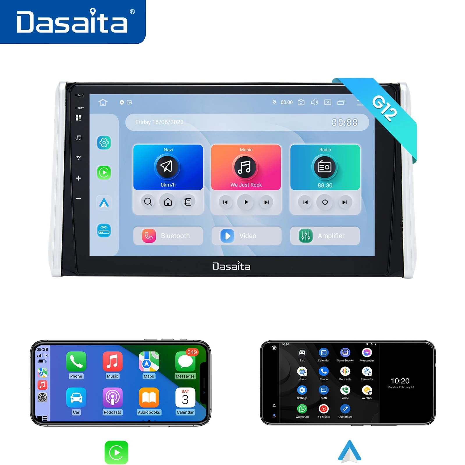 

Dasaita for Toyota RAV4 2019 2020 2021 2022 Qualcomm 665 10.2" QLED 8G+256G Carplay Android Auto Radio Android 12 Car Stereo