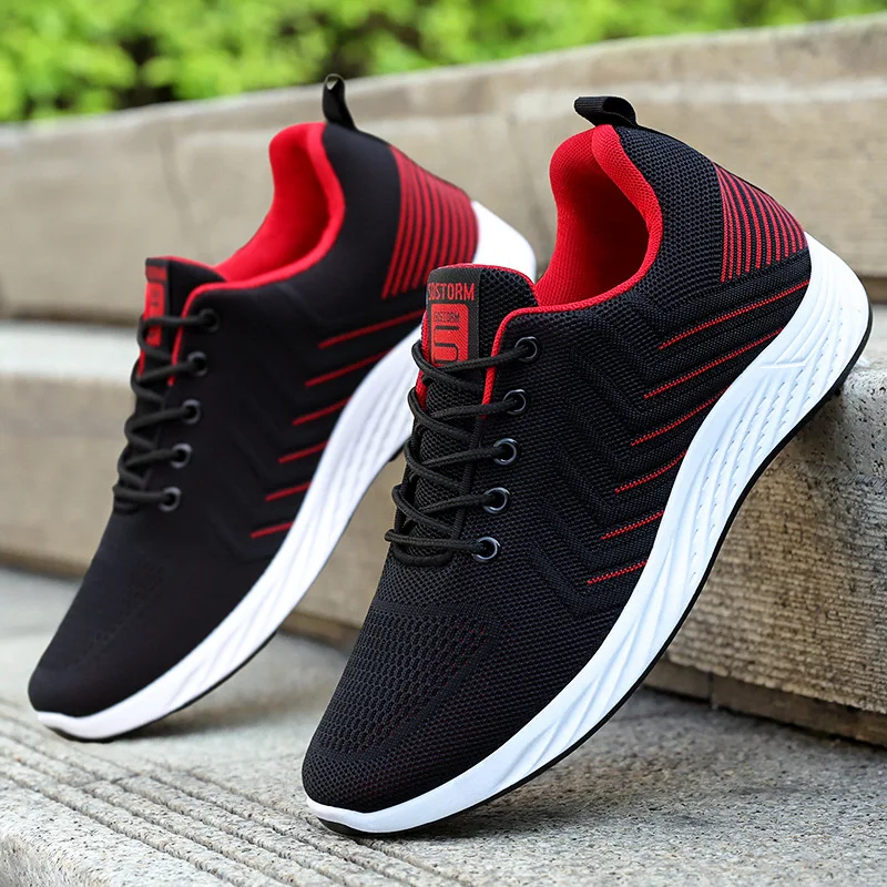 

New fitness sports shoes casual tide shoes fashion mesh surface breathable running shoes sneakers lace-up tennis men's shoes