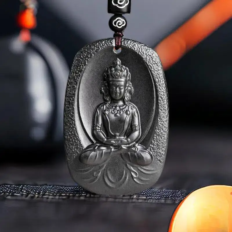 

Real Hetian Jade Guanyin Pendant Necklace Natural Nephrite Luxury Charm Designer Jewelry Gifts for Women Stone Man Talismans