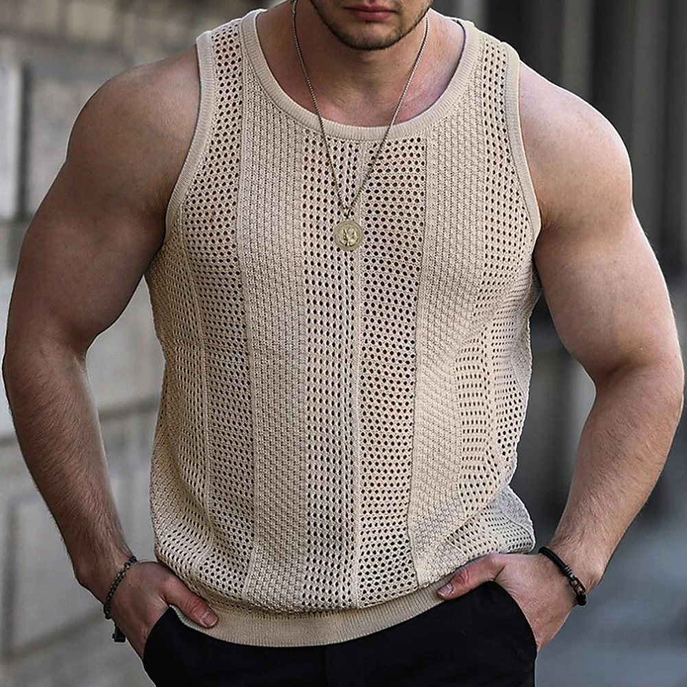 Mens Hollow Casual Knitted Vest Genderless 2024 Summer New Fashion Solid Color Simple Comfortable Breathable Tank Top Unisex
Mens Hollow Casual Knitted Vest Genderless 2024 Summer New Fashion Solid Color Simple Comfortable Breathable Tank Top Unisex