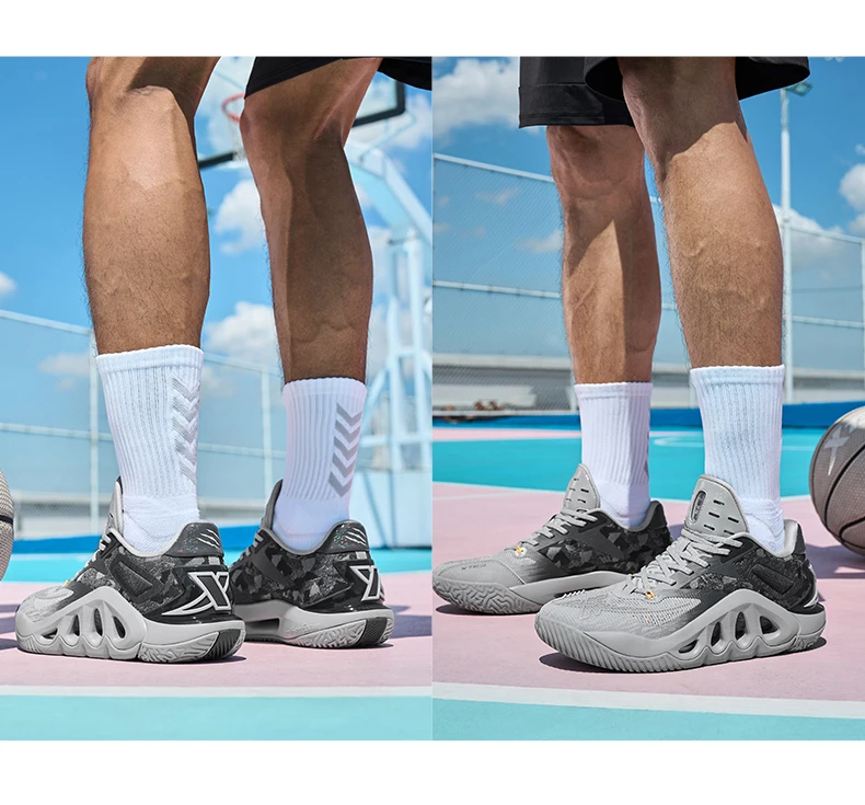 Xtep garras do diabo tênis de basquete para homem 2024 outono confortável sapatos esportivos combate estabilidade rebote tênis 876319120001 Xtep garras do diabo tênis de basquete para homem 2024 outono confortável sapatos esportivos combate estabilidade rebote tênis 876319120001