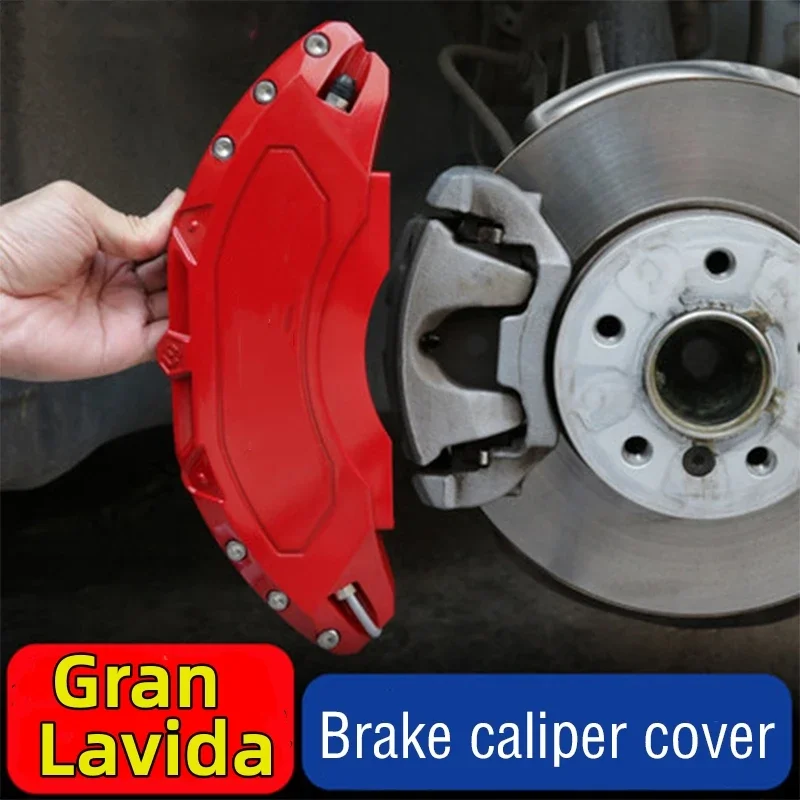 

For VW Volkswagen Gran Lavida Car Brake Caliper Cover Aluminum Metal Fit 1.6 1.4TSI 230TSI 180TSI DSG 2013 2014 2015 2017