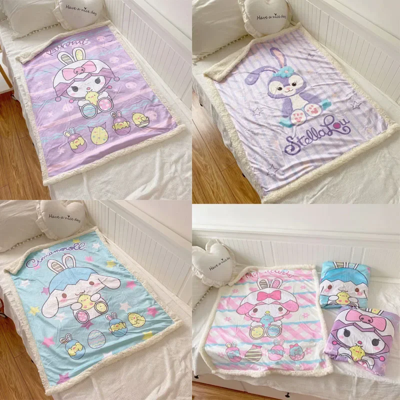 Sanrios My Melody Kuromi Cinnamoroll аниме плюши мультфильм мягкое двойное одеяло кондиционер одеяло для сна тонкое одеяло
Sanrios My Melody Kuromi Cinnamoroll аниме плюши мультфильм мягкое двойное одеяло кондиционер одеяло для сна тонкое одеяло