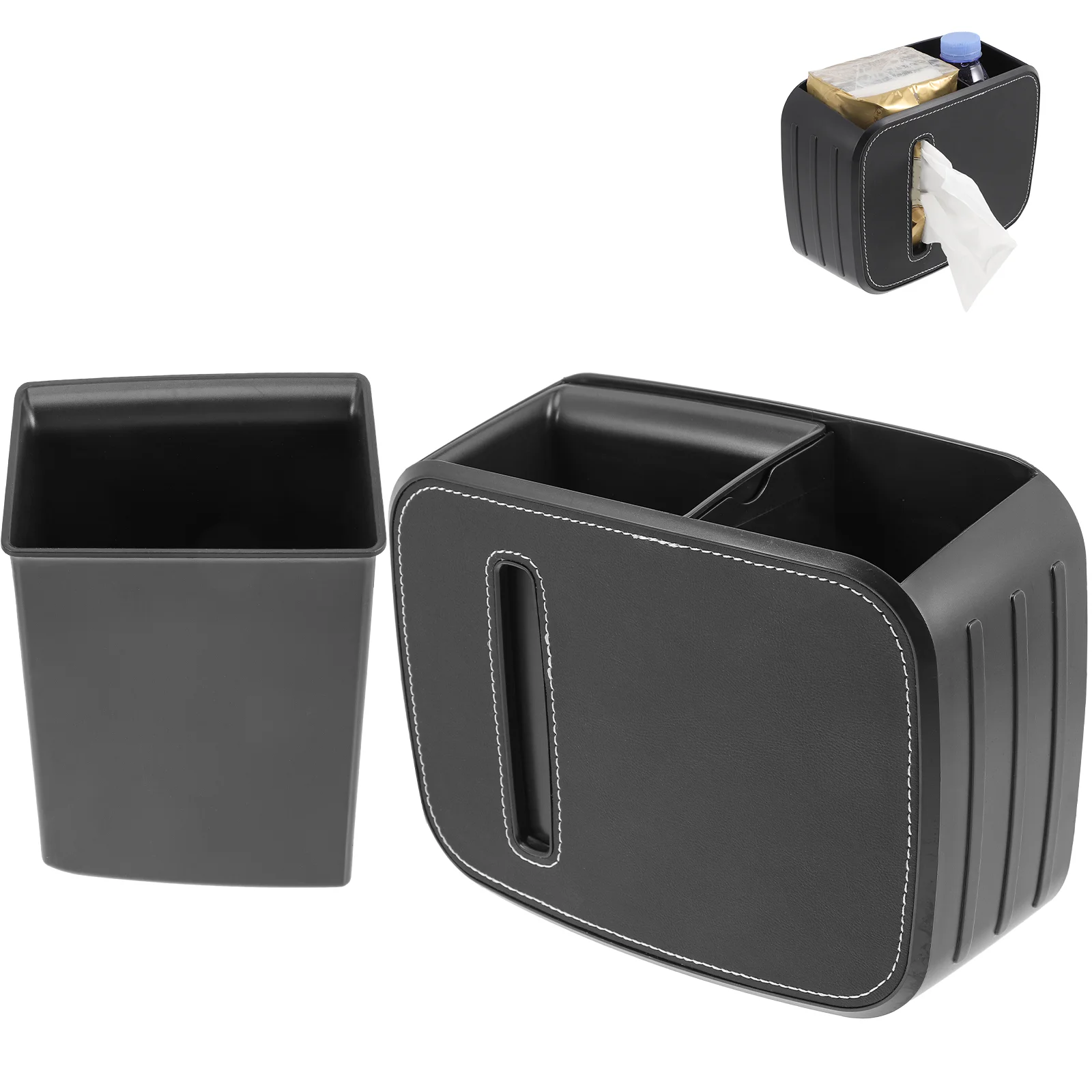 

Car Trash Can Mini Vehicle Bin Portable Organizer Door Garbage Cans Seat Storage Bins Back Row