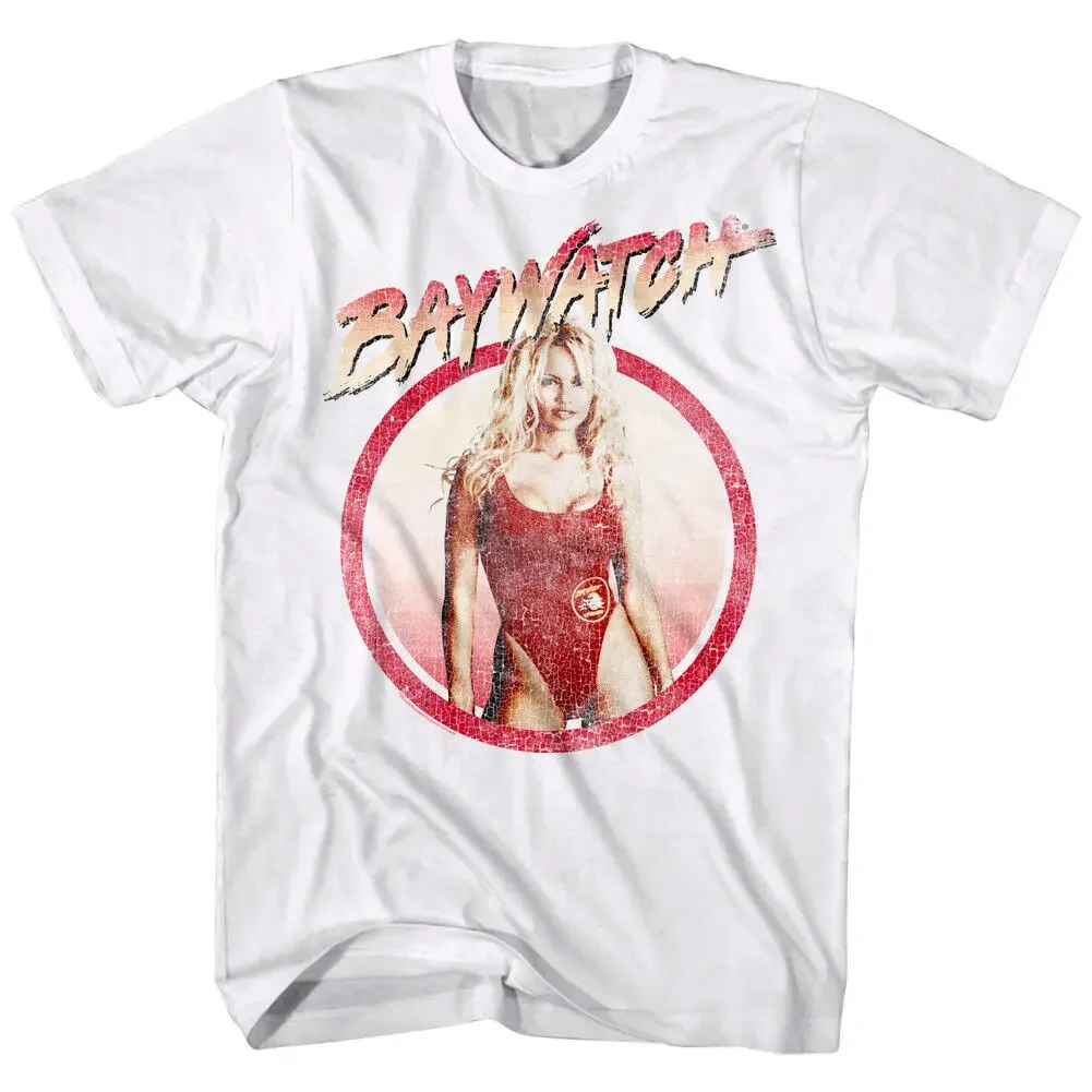 

Baywatch Vintage Pamela Anderson Men's T Shirt CJ Parker Lifeguard Beach Babe LA