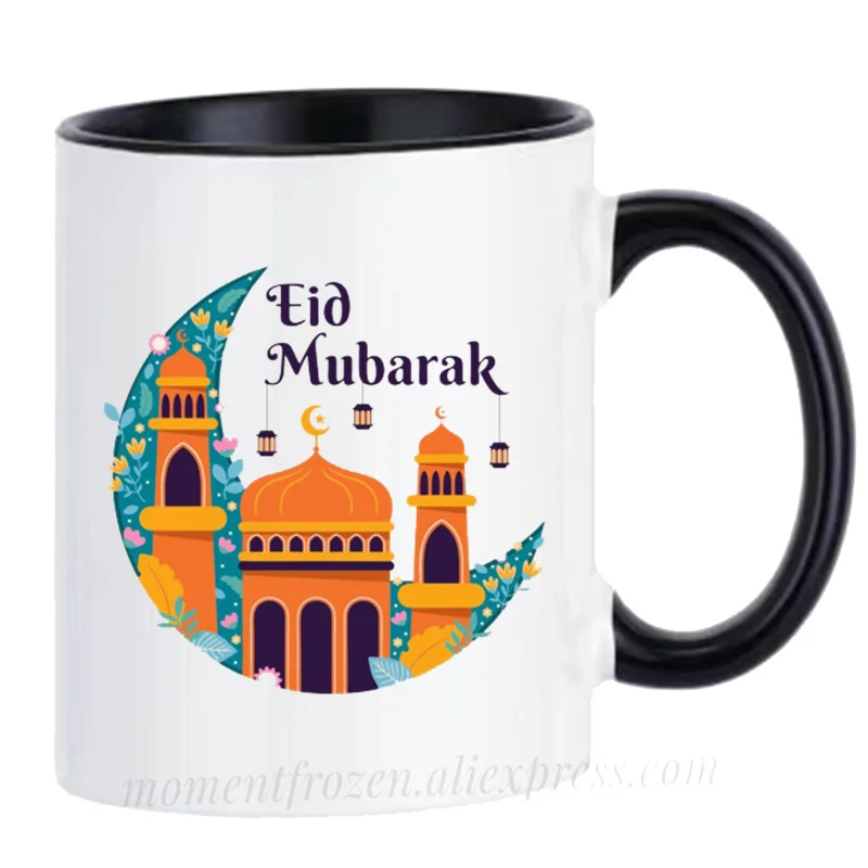 

Eid Mubarak Moon чашки с принтом Eid Рамадан кружки подарки для друзей керамическая посуда чай кофе какао кофе напиток кофе